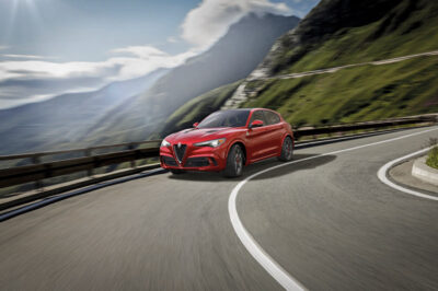 A FERRARI SUV WITH AN ALFA ROMEO BADGE