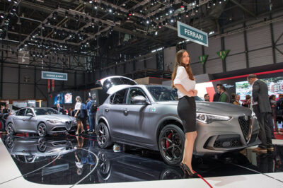 NRING editions of the Alfa Romeo Stelvio and Giulia at the Geneva Motor Show