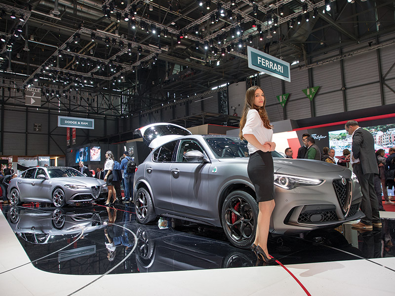 NRING editions of the Alfa Romeo Stelvio and Giulia at the Geneva Motor Show