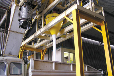 Dust suppression hopper