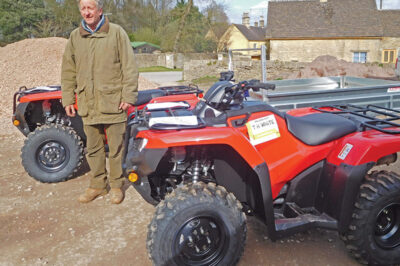 Harry Verney with T H WHITE's Badminton ATVs