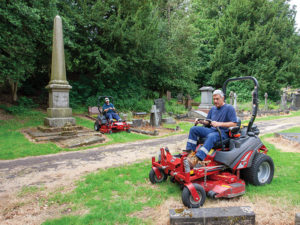 Ferris mowers are ideal for the challenging groundwork at Coventry's historic London Road cemetery
