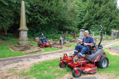 Ferris mowers are ideal for the challenging groundwork at Coventry's historic London Road cemetery