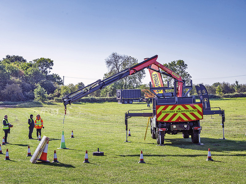 Unimog Crane on the Farm