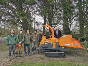 Jensen at Wiltshire College for Dorothy House woodchipping event raising over £40,000 for charity