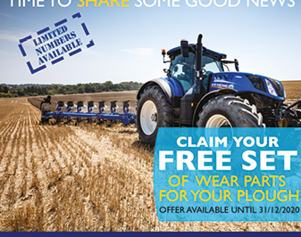 CLAIM A FREE SET OF WEAR PARTS FOR YOUR PLOUGH