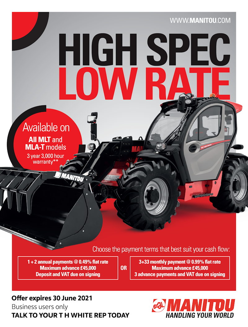 ENHANCED PAYMENT TERMS ON MANITOU MLT & MLA-T UNTIL 30TH JUNE