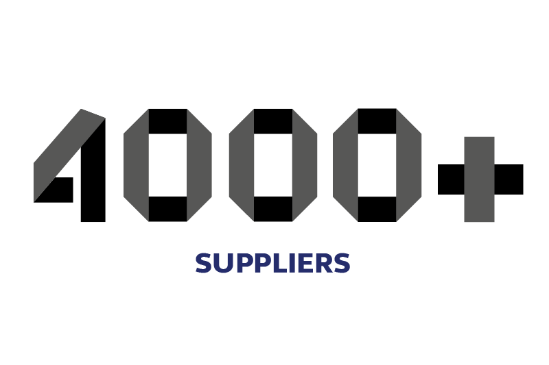 4000 suppliers