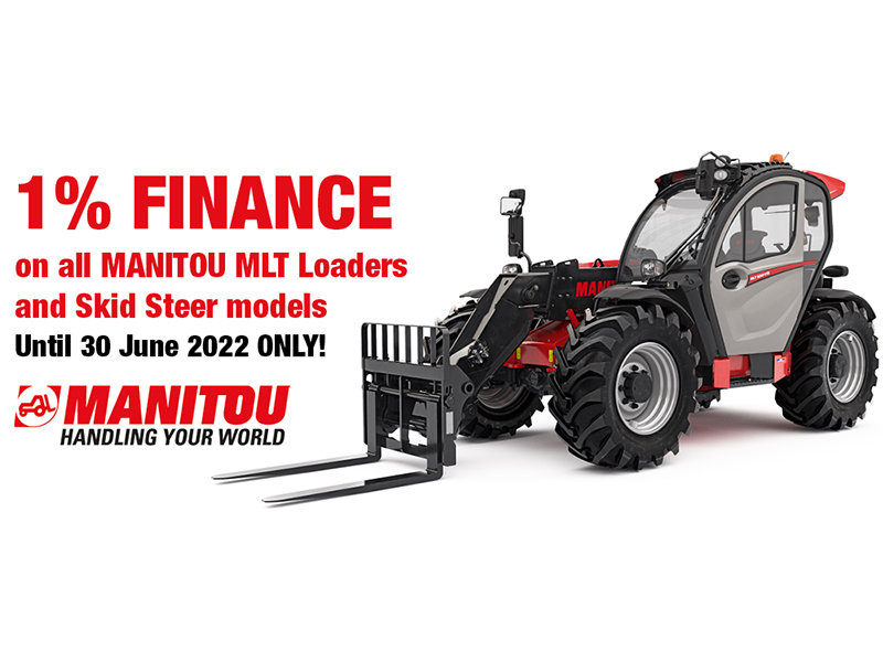 Manitou 1% finance on MLT and Skid Steer models