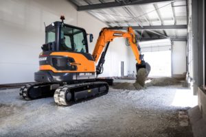 Doosan DX55R-7 Inside Building