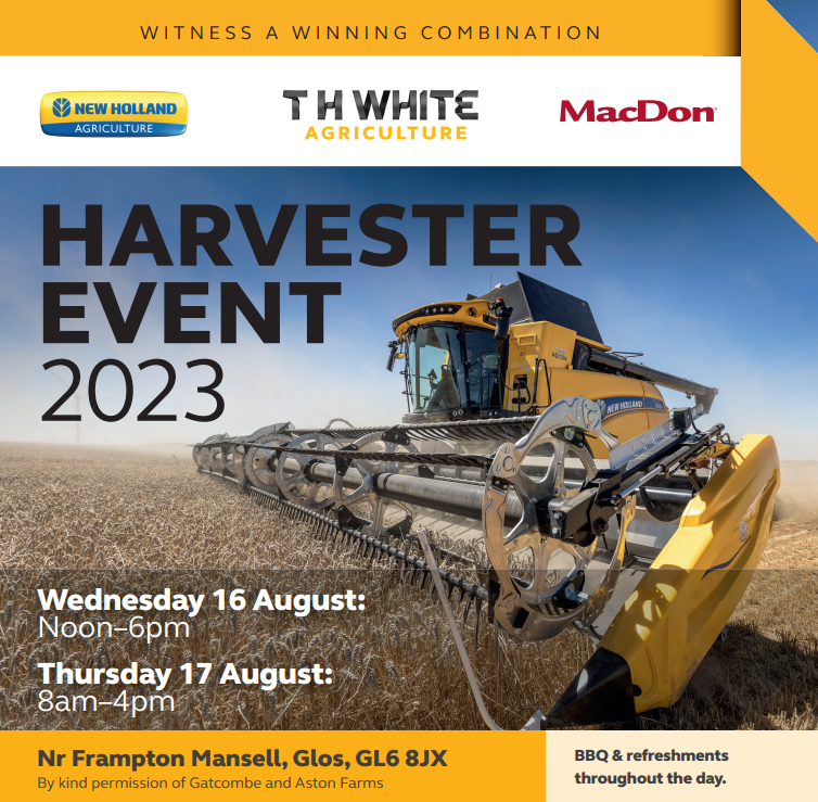 Join our Harvester Event – August 16 – 17